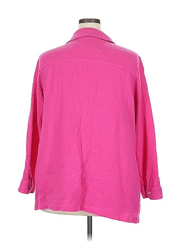 Soft Surroundings 3/4 Sleeve Button-Down Shirt (view 2)
