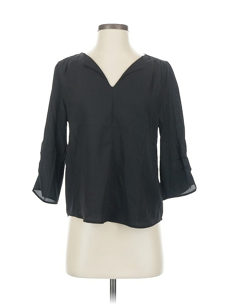 Click to view more detailed imagery on our partner's website Pre-owned Aqua 3/4 Sleeve Blouse In Black