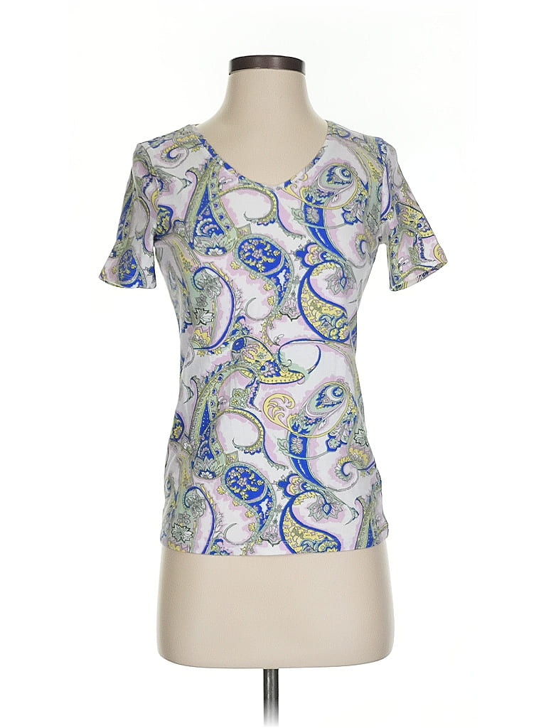 Pre-owned Talbots Short Sleeve T-shirt In Blue