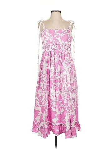 Peter Som Pink Floral Midi Dress (view 1)