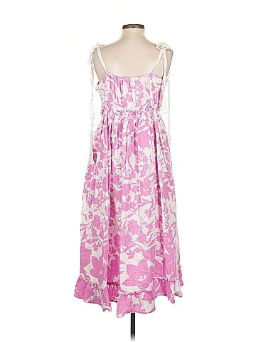 Peter Som Pink Floral Midi Dress (view 2)