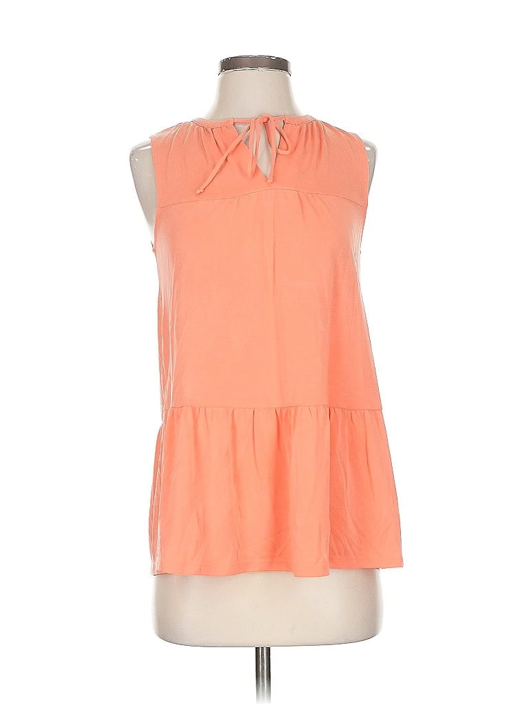 Pre-owned Lucky Brand Sleeveless Blouse In Orange