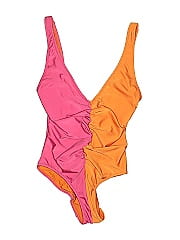 Solid & Striped One Piece Swimsuit