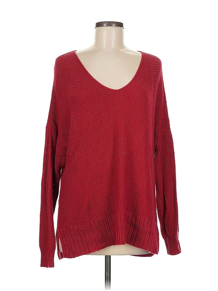 Pre-owned Lucky Brand Pullover Sweater In Red