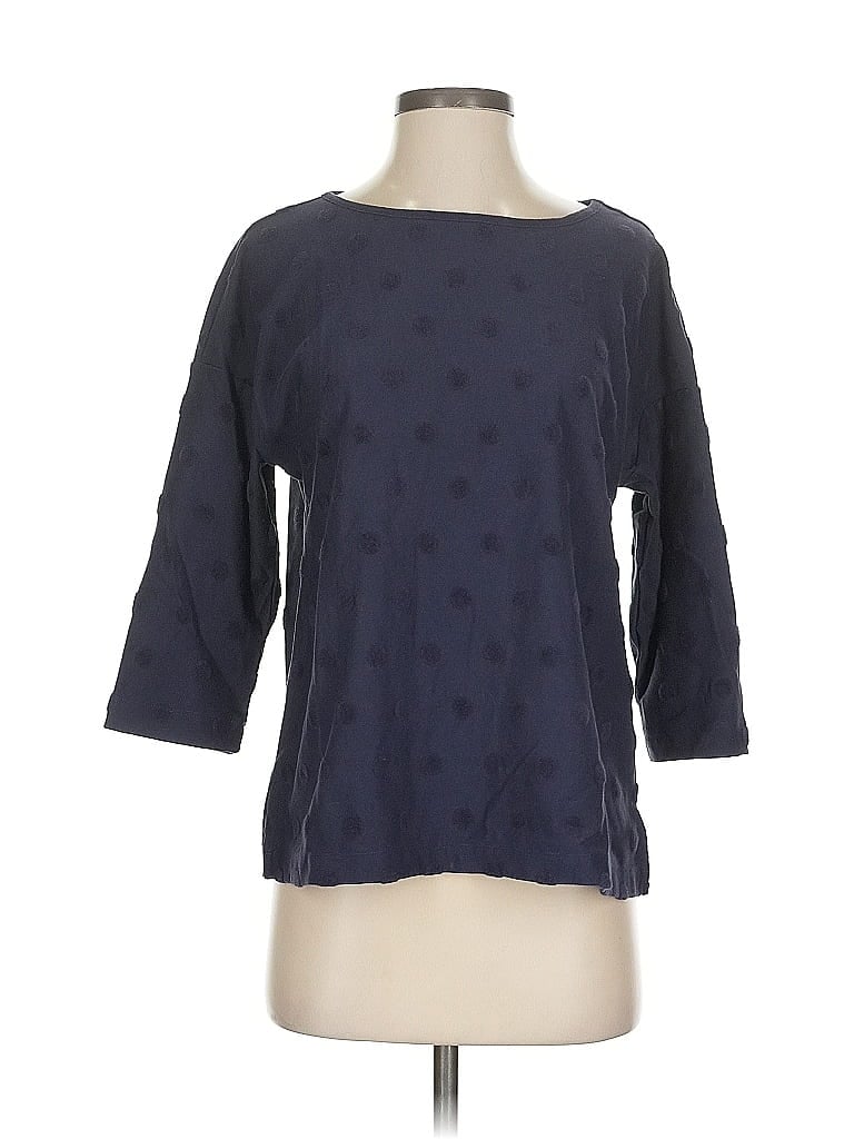 Pre-owned Talbots Outlet 3/4 Sleeve T-shirt In Blue