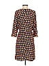 Halogen 100% Polyester Print Brown Casual Dress Size S - photo 2