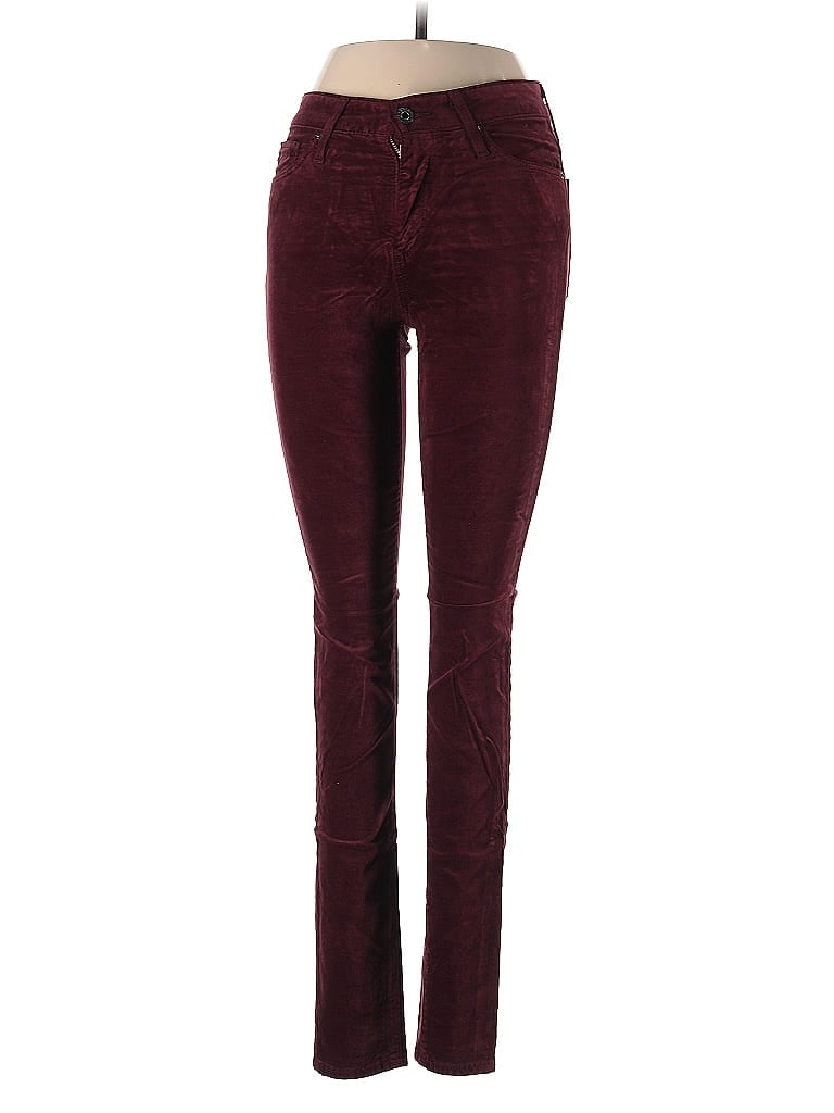 Pre-owned Adriano Goldschmied Casual Pants In Burgundy