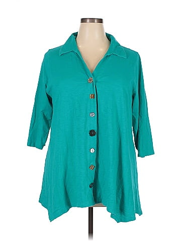Soft Surroundings 3/4 Sleeve Button-Down Shirt (view 1)