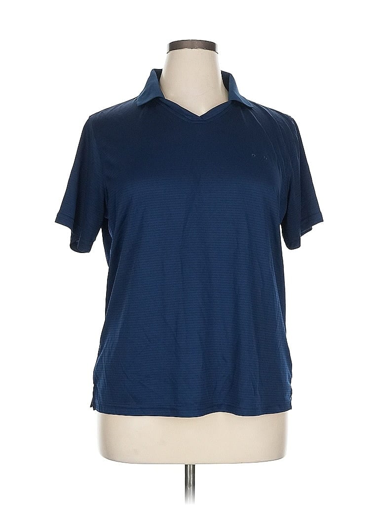 Pre-owned Assorted Brands Short Sleeve Polo Shirt In Blue