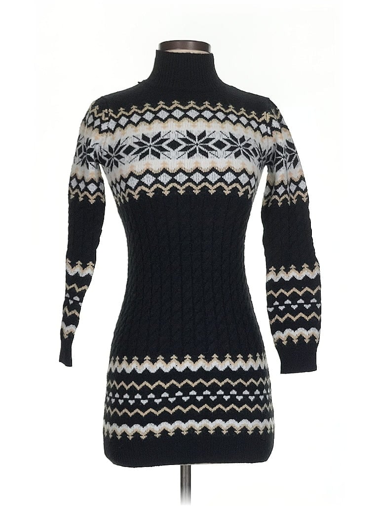 Pre-owned Shein Turtleneck Sweater In Black