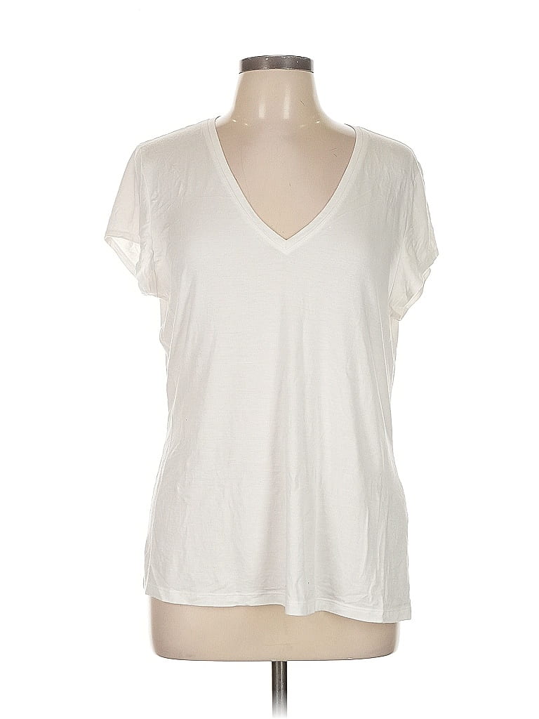 Pre-owned Tahari Short Sleeve T-shirt In White