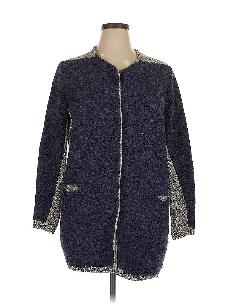 Pre-owned Assorted Brands Cardigan Sweater In Blue