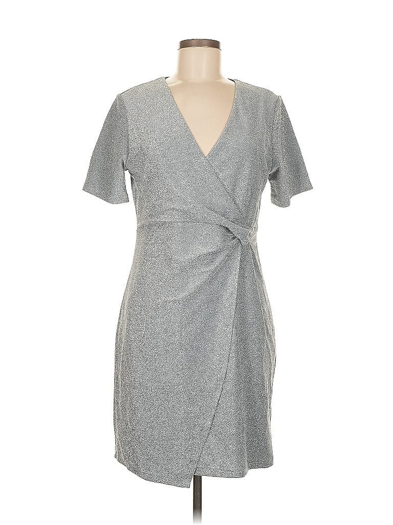 Pre-owned Serra Casual Dress In Gray