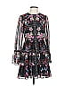 Bebe 100% Polyester Print Black Cocktail Dress Size XS - photo 1