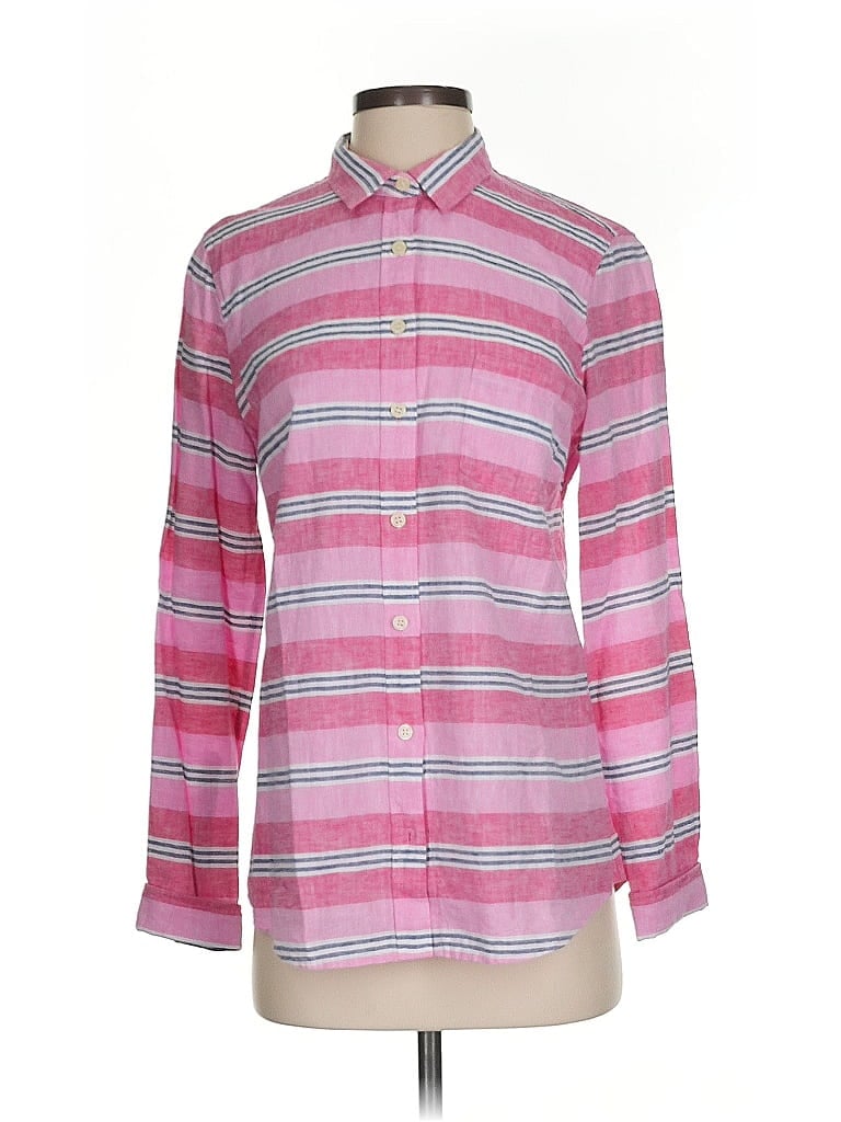 Pre-owned J.crew Factory Store Long Sleeve Button Down Shirt In Pink