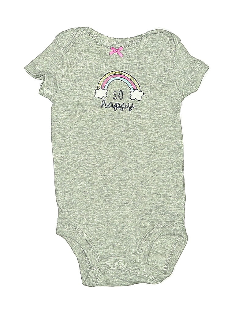 Pre-owned Carter's Babies' Short Sleeve Onesie In Green