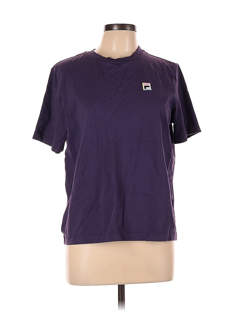 Pre-owned Fila Short Sleeve T-shirt In Purple