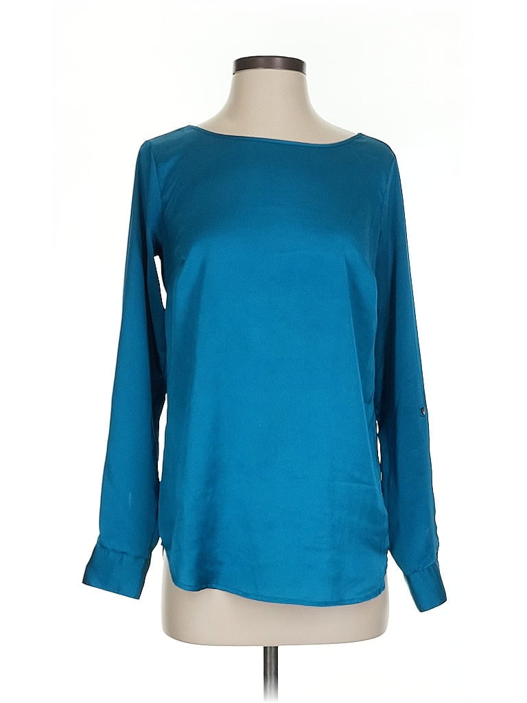ANN TAYLOR FACTORY Pre-owned Long Sleeve Blouse In Blue
