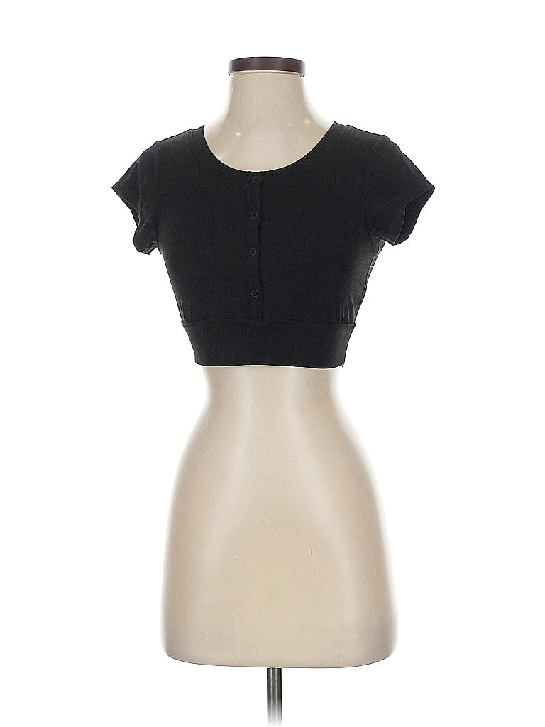 Pre-owned Offline By Aerie Short Sleeve T-shirt In Black