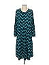 Merona Chevron-herringbone Teal Casual Dress Size 3 - photo 1