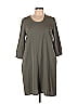 Hache 100% Polyester Solid Gray Casual Dress Size EU 42 / US 12 - photo 1