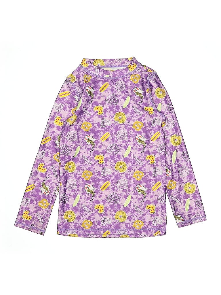 Pre-owned Assorted Brands Kids' Long Sleeve Polo Shirt In Purple