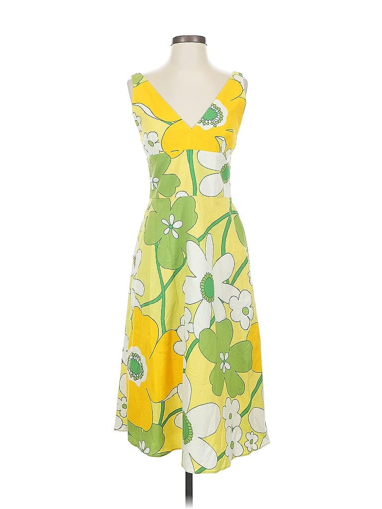Pre-owned M David Meister Cocktail Dress In Yellow