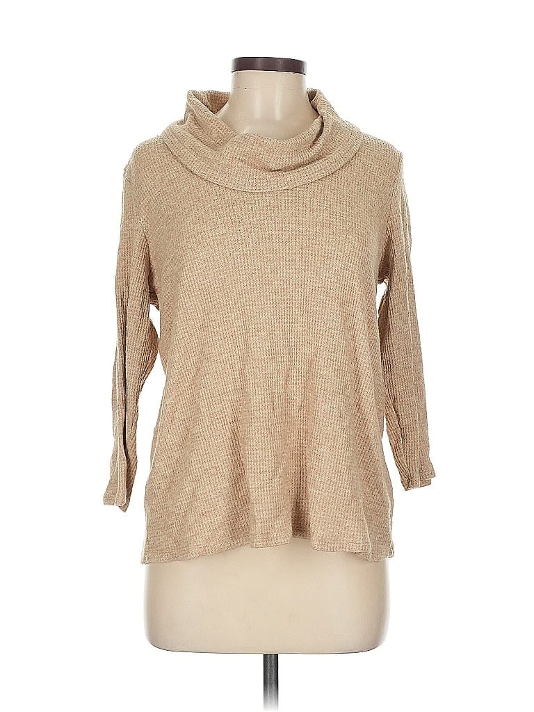 Pre-owned Jjill Turtleneck Sweater In Brown
