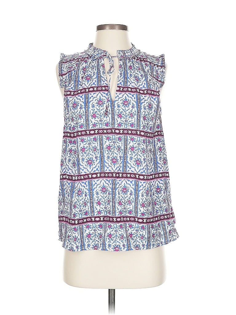 Pre-owned Ann Taylor Loft Sleeveless T-shirt In Blue