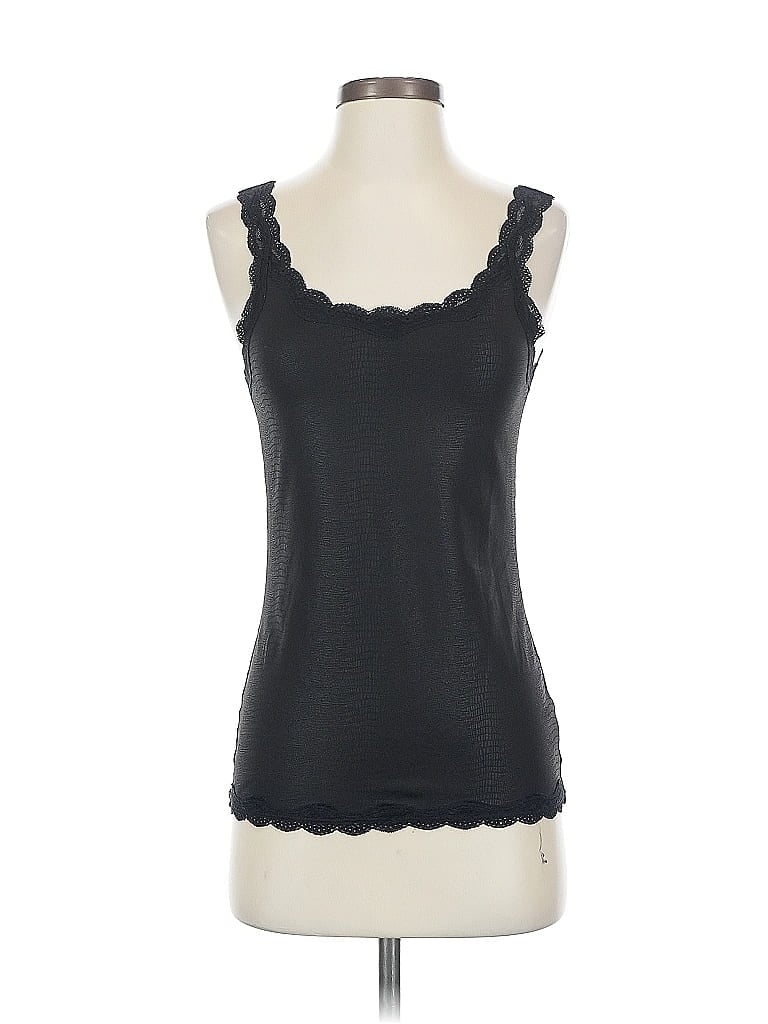 Pre-owned Calvin Klein Tank Top Black Sweetheart Neckline Tops