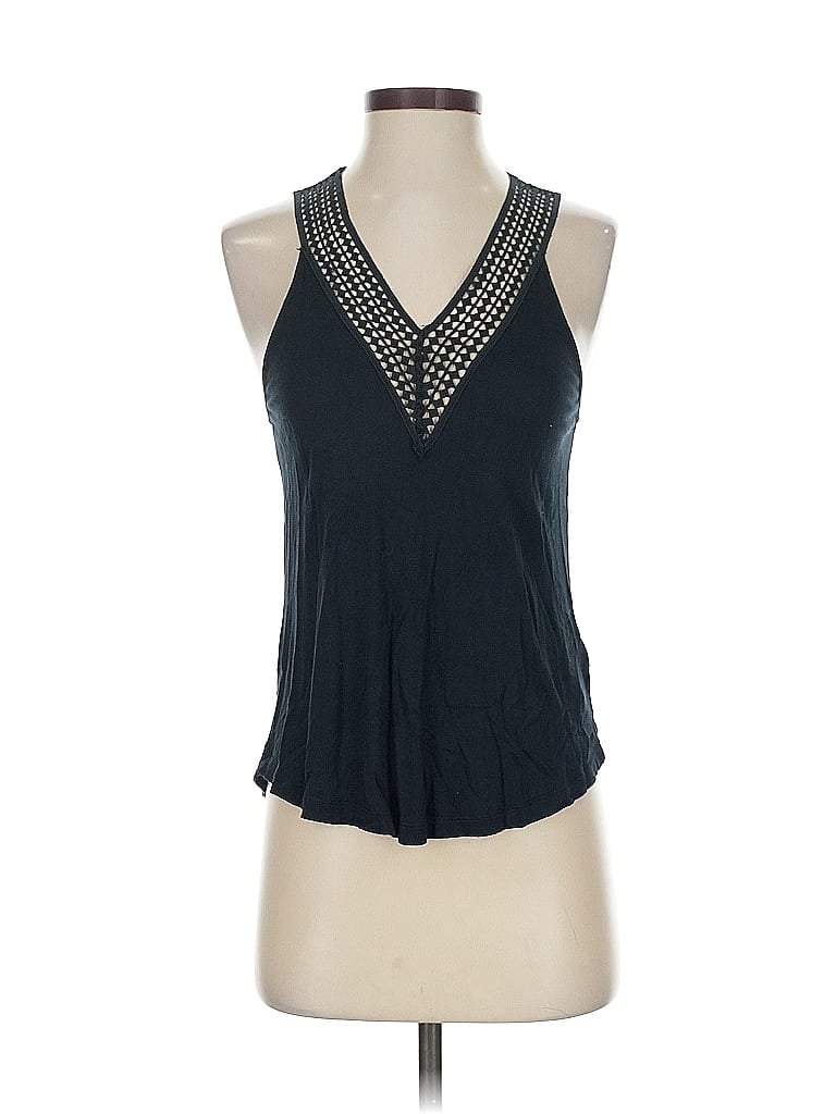 Pre-owned H&m Tank Top Black Plunge Neckline Tops