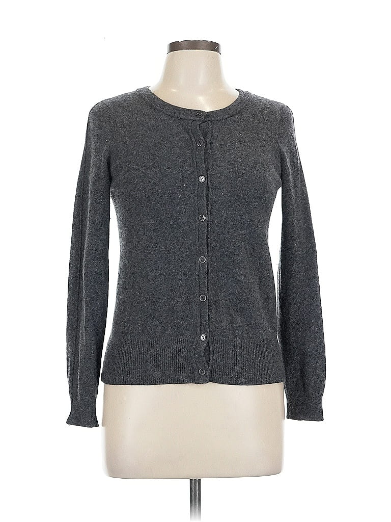 Pre-owned Smartwool Cashmere Cardigan Sweater In Gray