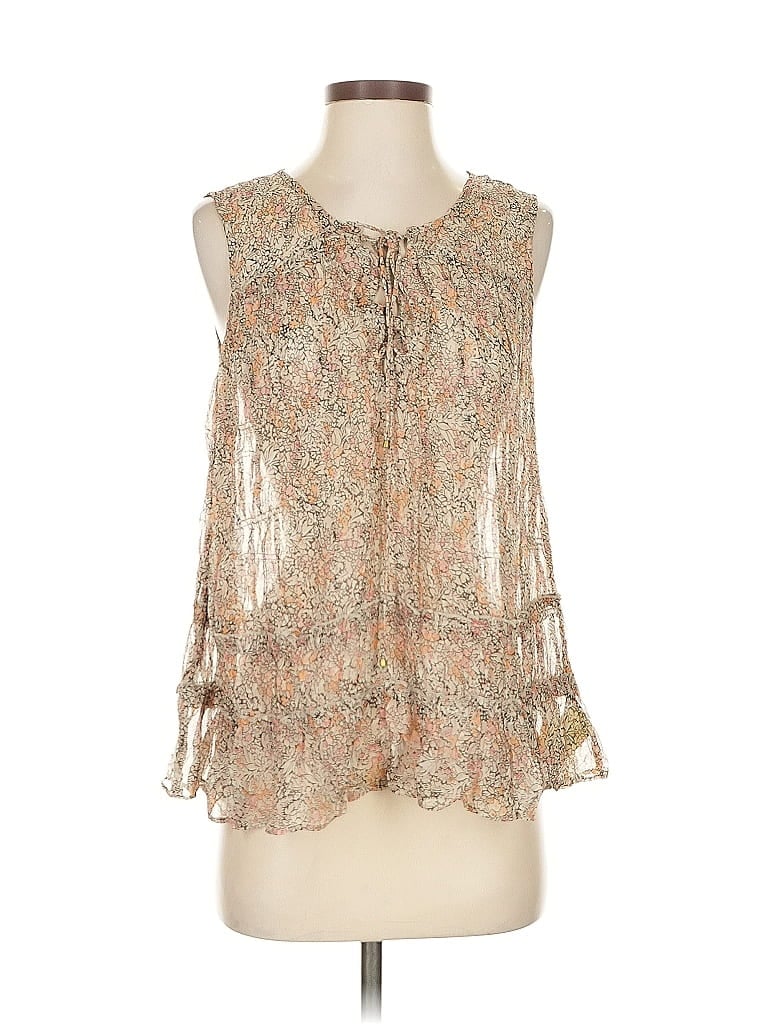 Pre-owned Floreat Sleeveless Blouse In Brown