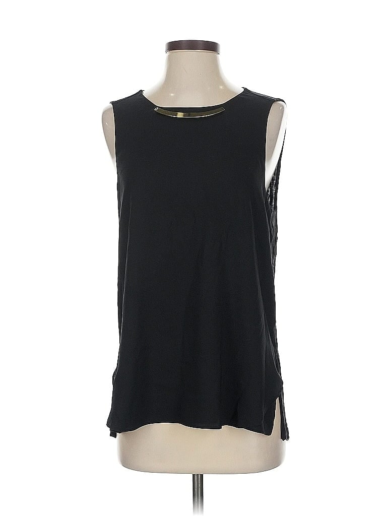 Pre-owned Ann Taylor Sleeveless Top Black Boatneck Tops