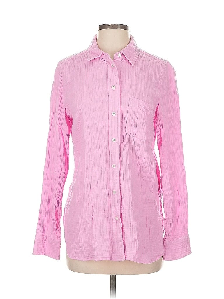 Pre-owned J.crew Factory Store Long Sleeve Button Down Shirt In Pink
