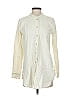 Sandrine Rose 100% Cotton Ivory Long Sleeve Button-Down Shirt Size XS - photo 1