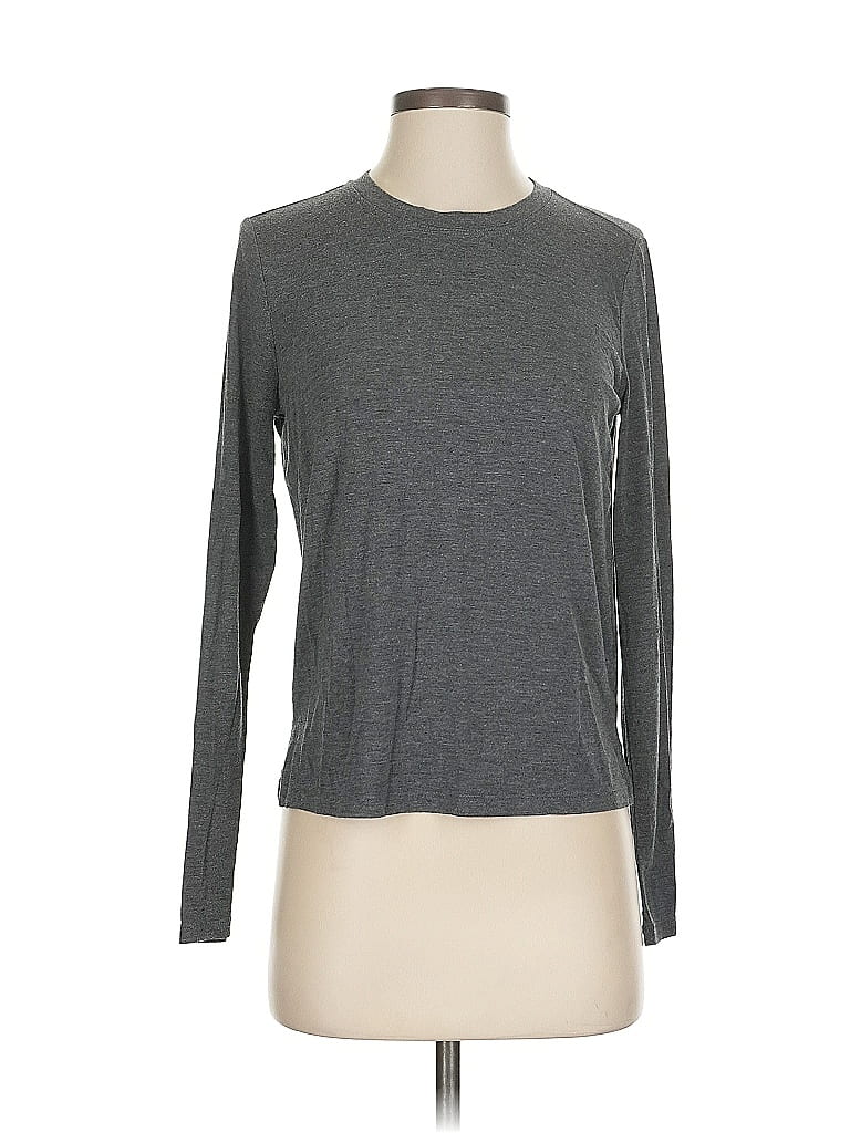Pre-owned Athleta Long Sleeve T-shirt In Gray