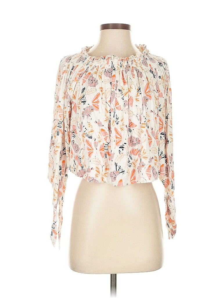 Pre-owned We The Free 3/4 Sleeve Blouse In White