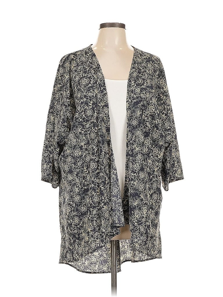 Pre-owned Lularoe Kimono In Gray