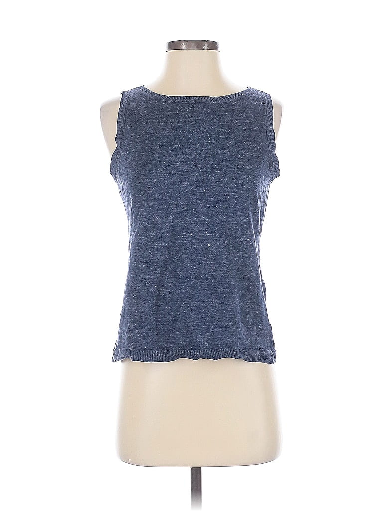 Pre-owned Ann Taylor Sleeveless Top Blue Scoop Neck Tops