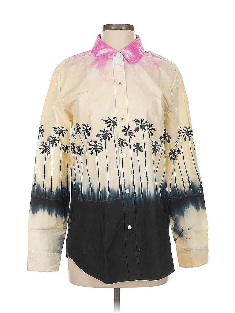 Pre-owned Le Superbe Long Sleeve Blouse In White