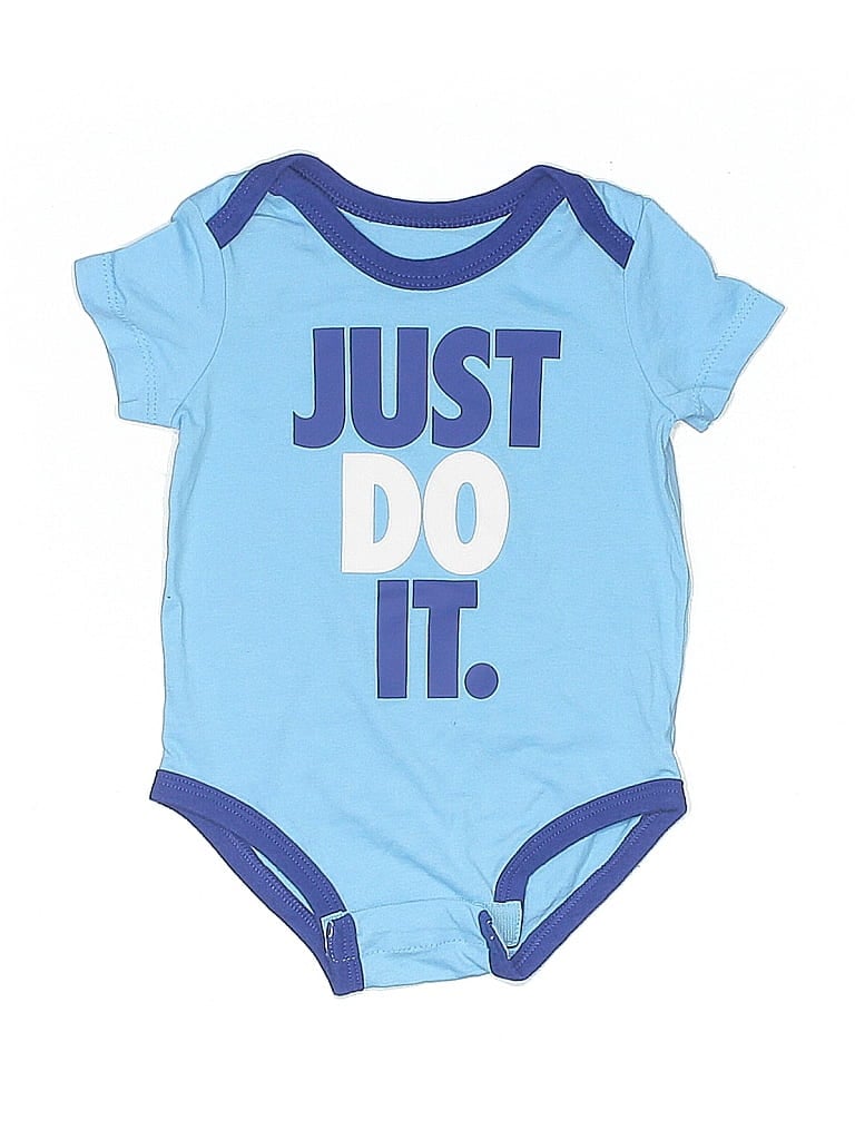 Click to view more detailed imagery on our partner's website Pre-owned Nike Babies' Short Sleeve Onesie In Blue