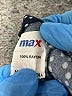 MAX 100% Rayon Polka Dots Blue 3/4 Sleeve Button-Down Shirt Size L - photo 8