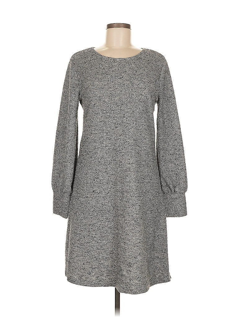 Ann Taylor Factory Tweed Gray Casual Dress Size M - photo 1