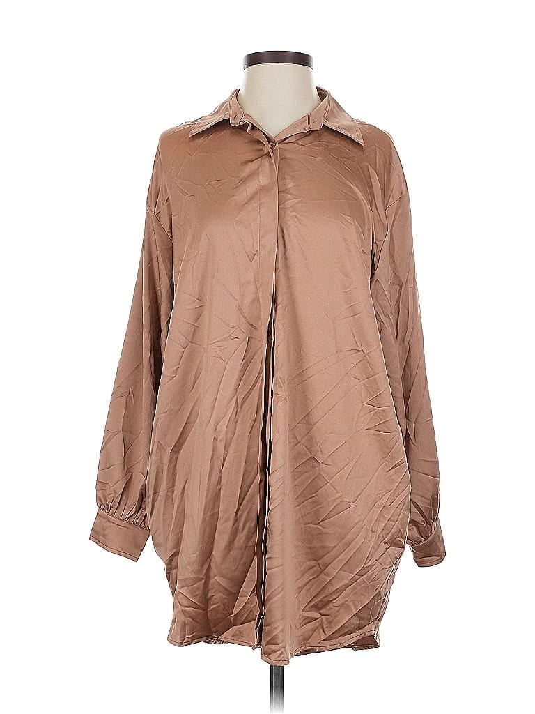 Pre-owned Style Rack Long Sleeve Blouse In Brown