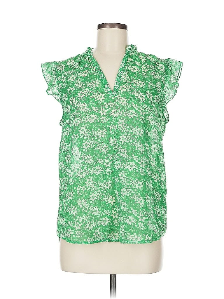 Click to view more detailed imagery on our partner's website Pre-owned Fun2fun Short Sleeve Blouse In Green