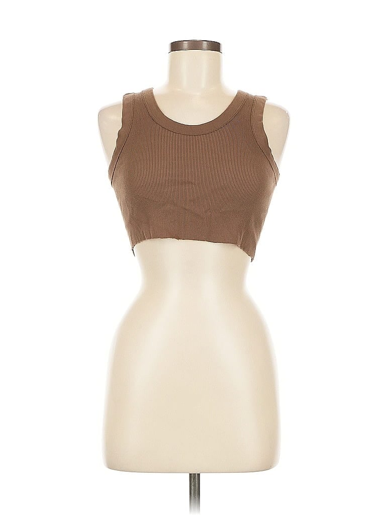 BRANDY MELVILLE Pre-owned Tank Top Brown Strapless Neckline Tops