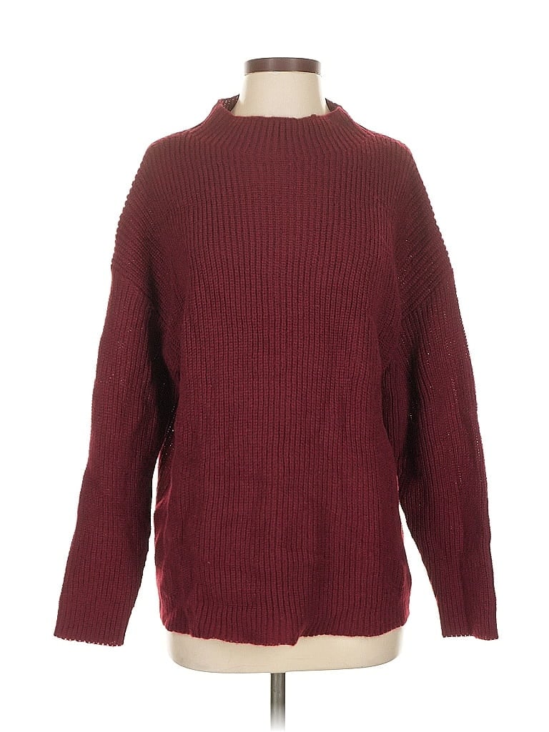 Pre-owned Unbranded Pullover Sweater In Burgundy