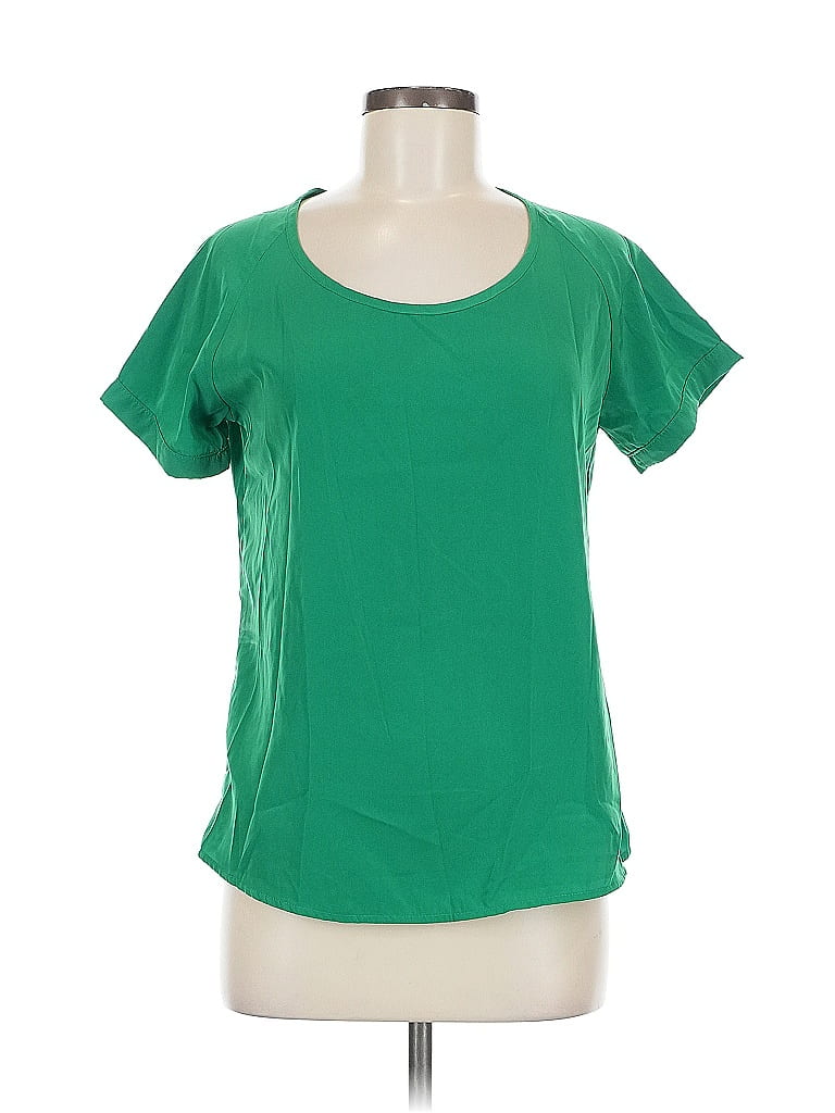 Pre-owned Olivia Moon Short Sleeve Blouse In Green