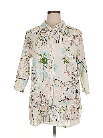 Additions by Chico's 3/4 Sleeve Button-Down Shirt (view 1)